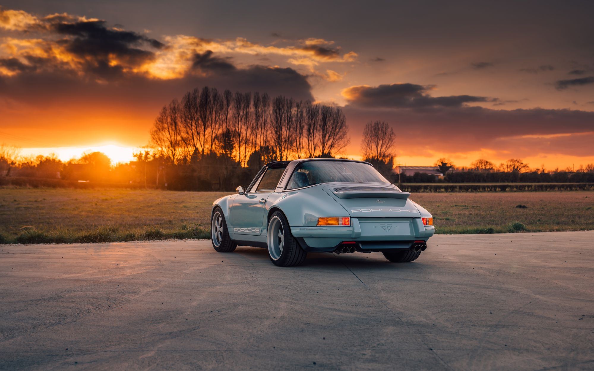 Pale Blue Targa, a Porsche 911 (964) reimagined by Theon Design