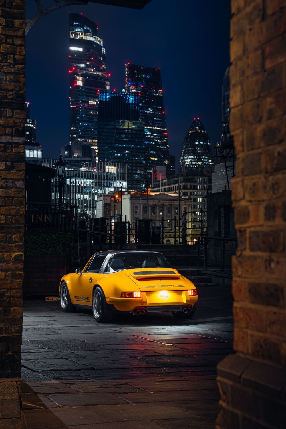 Yellow Targa, a Porsche 911 (964) reimagined by Theon Design, photograph 2