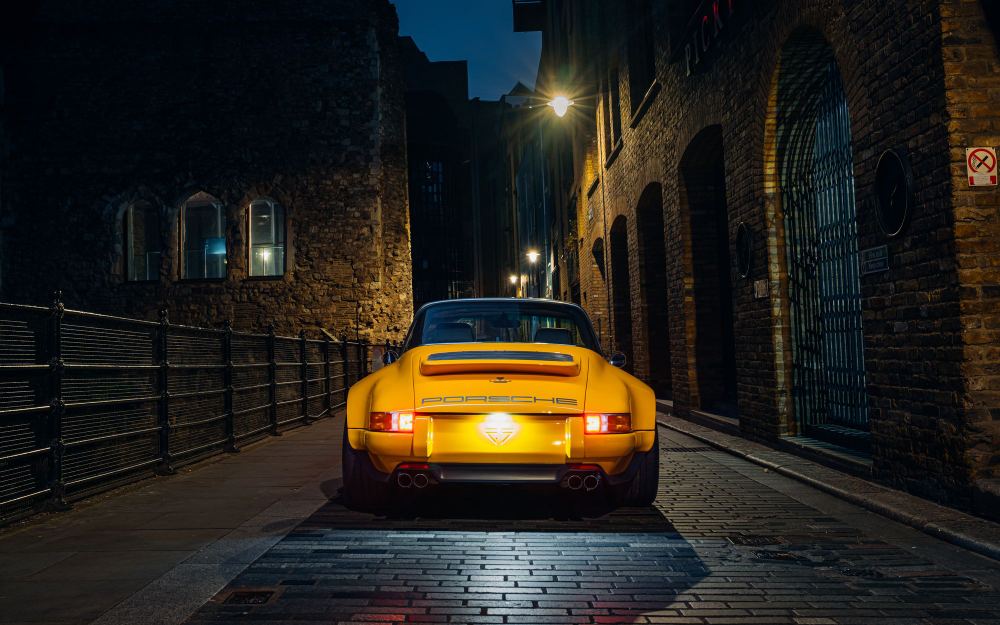 Yellow Targa, a Porsche 911 (964) reimagined by Theon Design, photograph 3